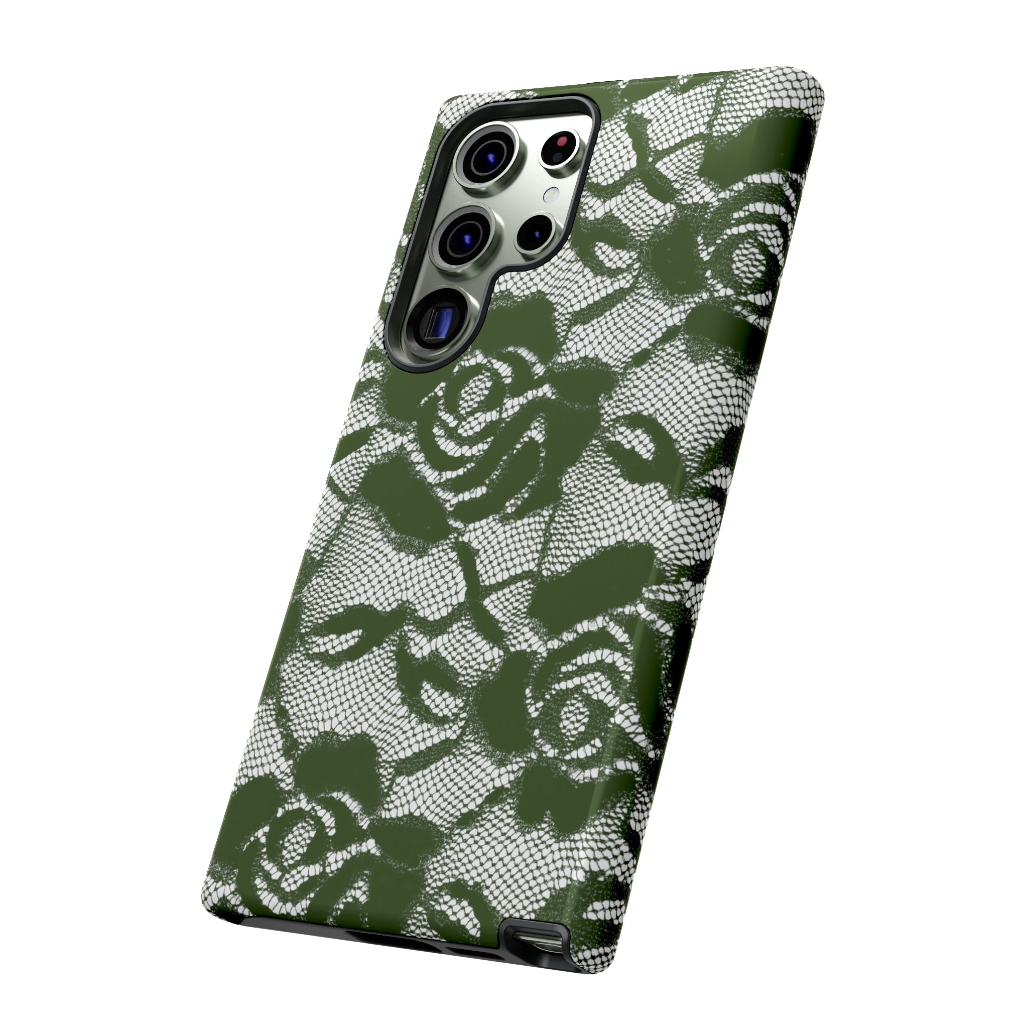 Green Rose Lace Gothic Flower Samsung Case (Protective) Phone Case