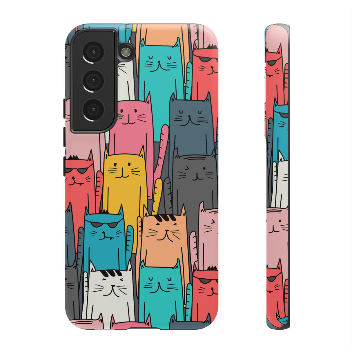 Colorful Cats Android Case (Protective) Samsung Galaxy S22 Matte Phone Case