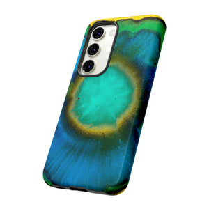 Neon Blue Ink Art Android Case (Protective) Phone Case