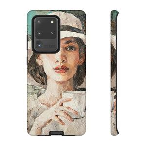 Lady White Hat Android Case (Protective) Samsung Galaxy S20 Ultra Glossy Phone Case