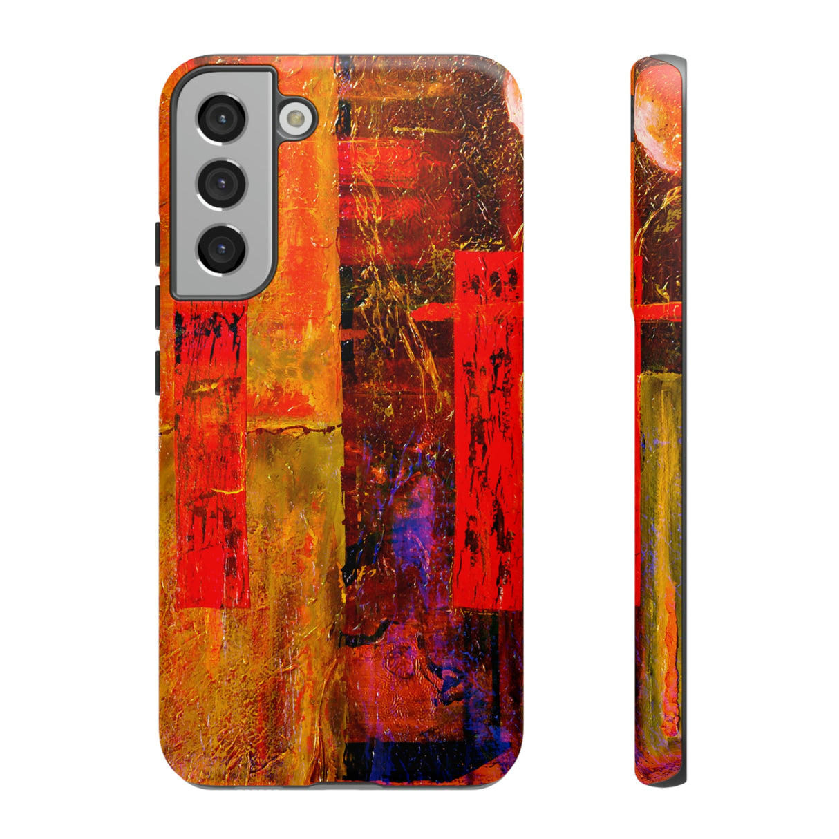 Red Oil Painting Android Case (Protective) Samsung Galaxy S22 Plus Matte Phone Case