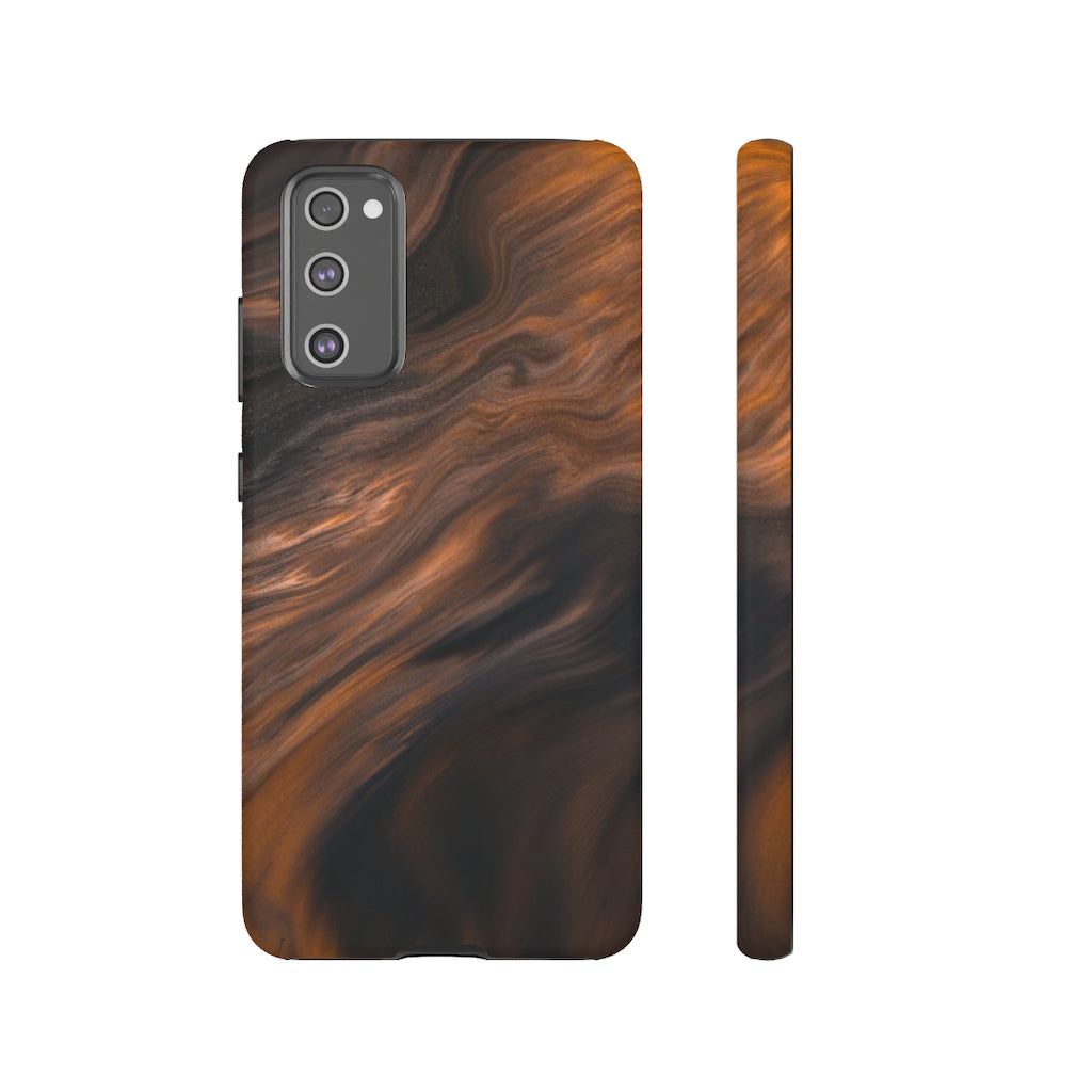 Brown Mist Ink Art Android Case (Protective) Samsung S20 FE Matte Phone Case