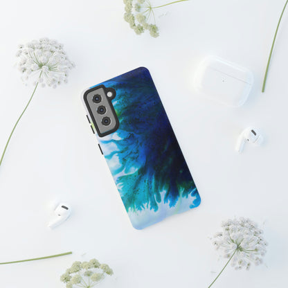 Blue Liquid Ink Art Android Case (Protective) Phone Case