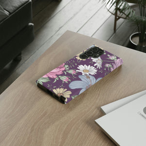 Purple Grass Vintage Flower Samsung Case (Protective) Phone Case