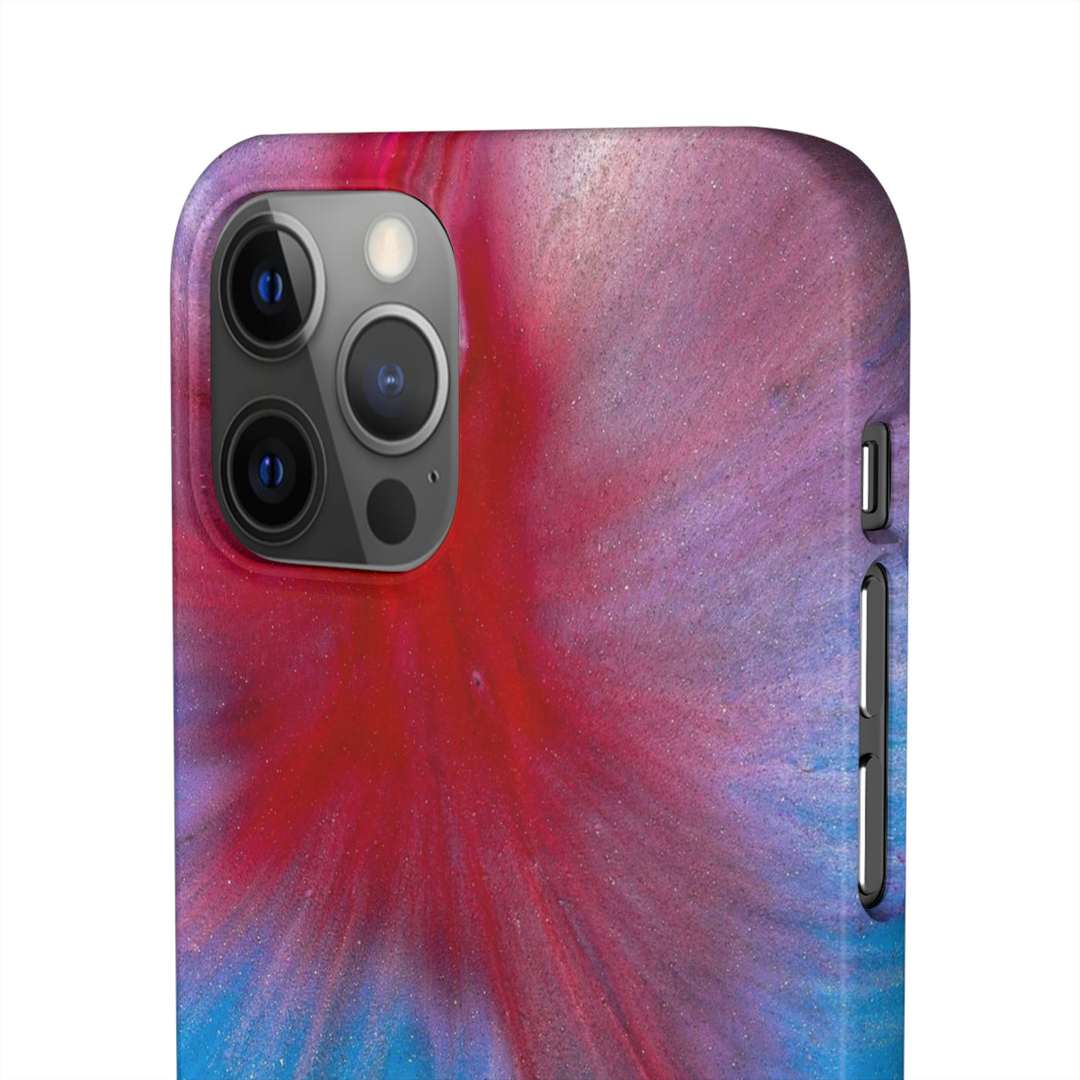 Red Warp Ink Art iPhone Case (Slim) Phone Case