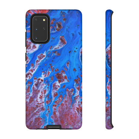 Bright Blue Ink Art Android Case (Protective) Samsung Galaxy S20+ Glossy Phone Case