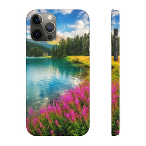 Fantastic Azure Alpine Lake Samsung/iPhone (Slim) Phone Case