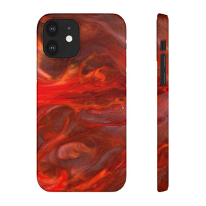 CASEBOB Phone Case iPhone 12 / Matte Warm Flames Ink Art iPhone Case (Slim)