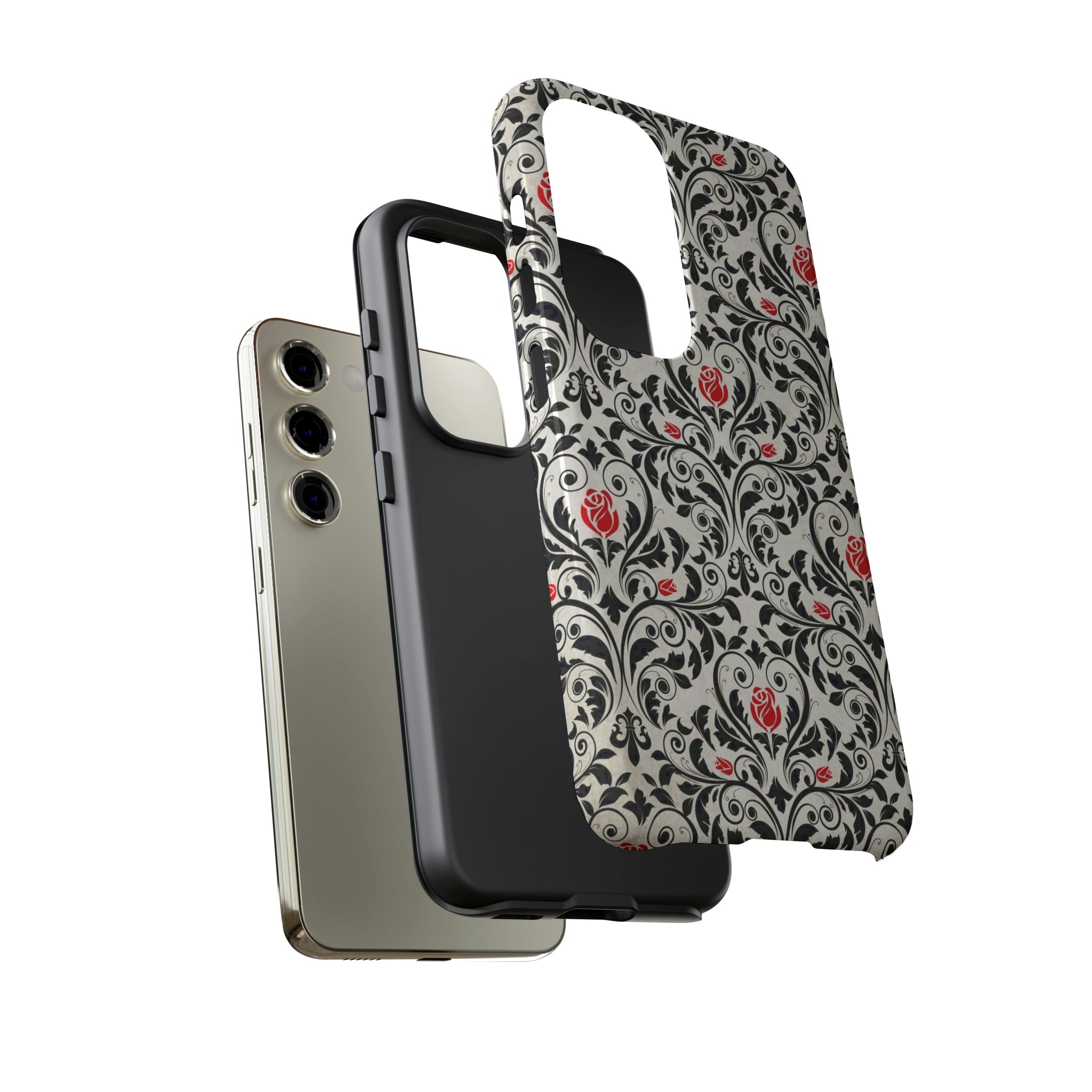 Black Rose Gothic Flower Samsung Case (Protective) Phone Case