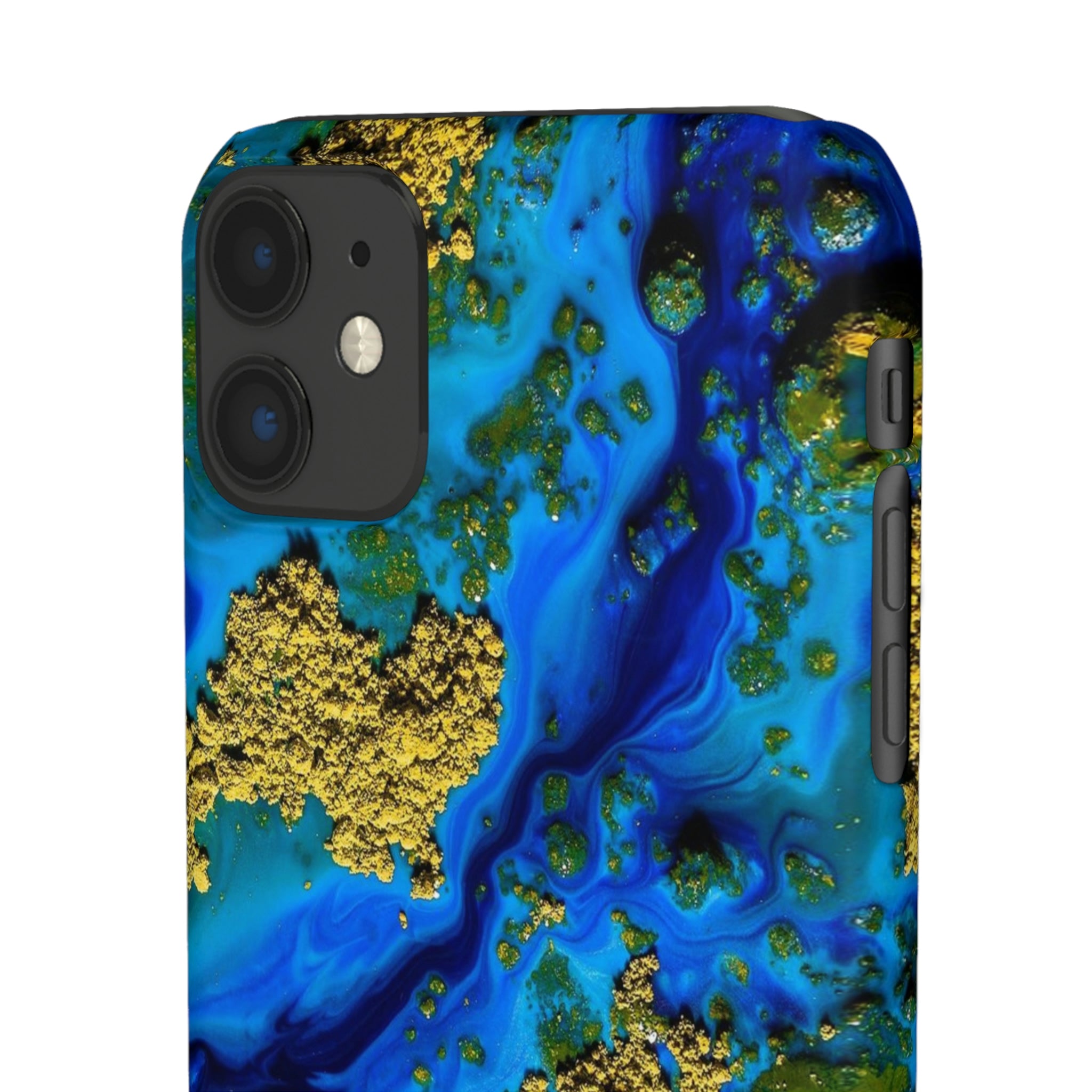 Blue Clear Ocean Ink Art iPhone Case (Slim) Phone Case