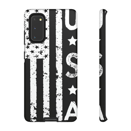 Black n White U.S Flag Android Case (Protective) Samsung Galaxy S20 Matte Phone Case