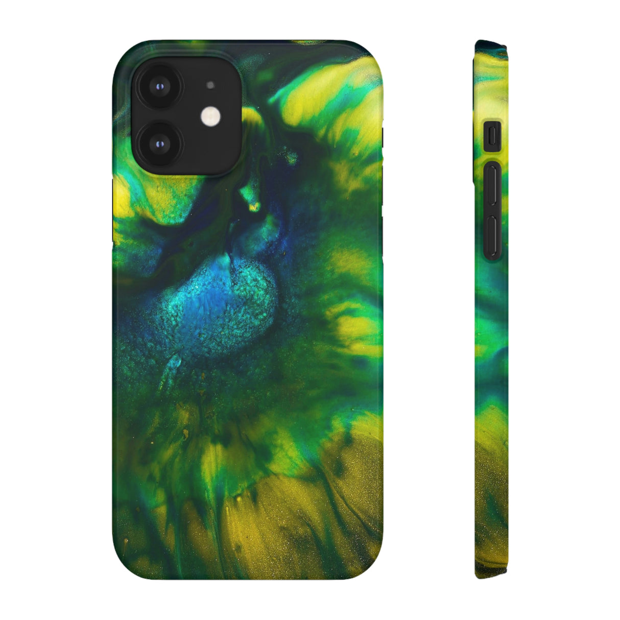 Dragon Eye Ink Art iPhone Case (Slim) iPhone 12 Glossy Phone Case