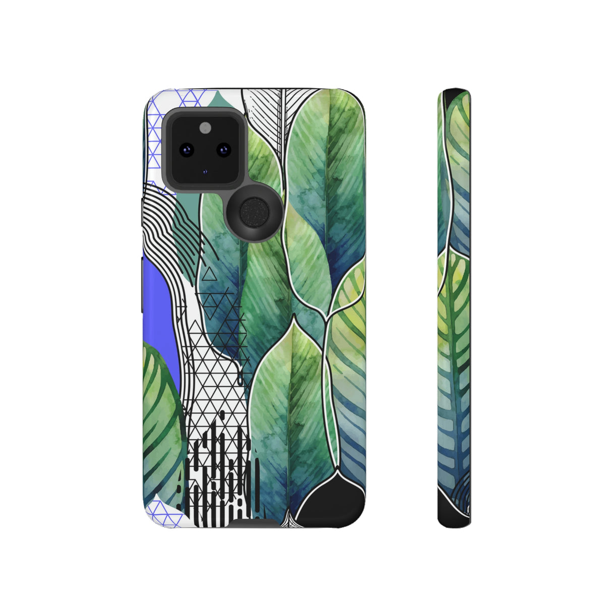 Green Leafs Android Case (Protective) Google Pixel 5 5G Glossy Phone Case