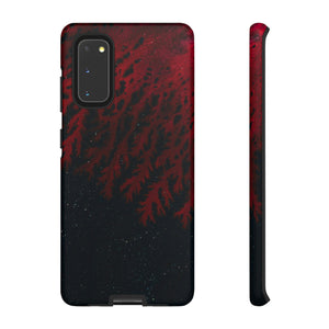 Dark Red Space Ink Art Android Case (Protective) Samsung Galaxy S20 Matte Phone Case