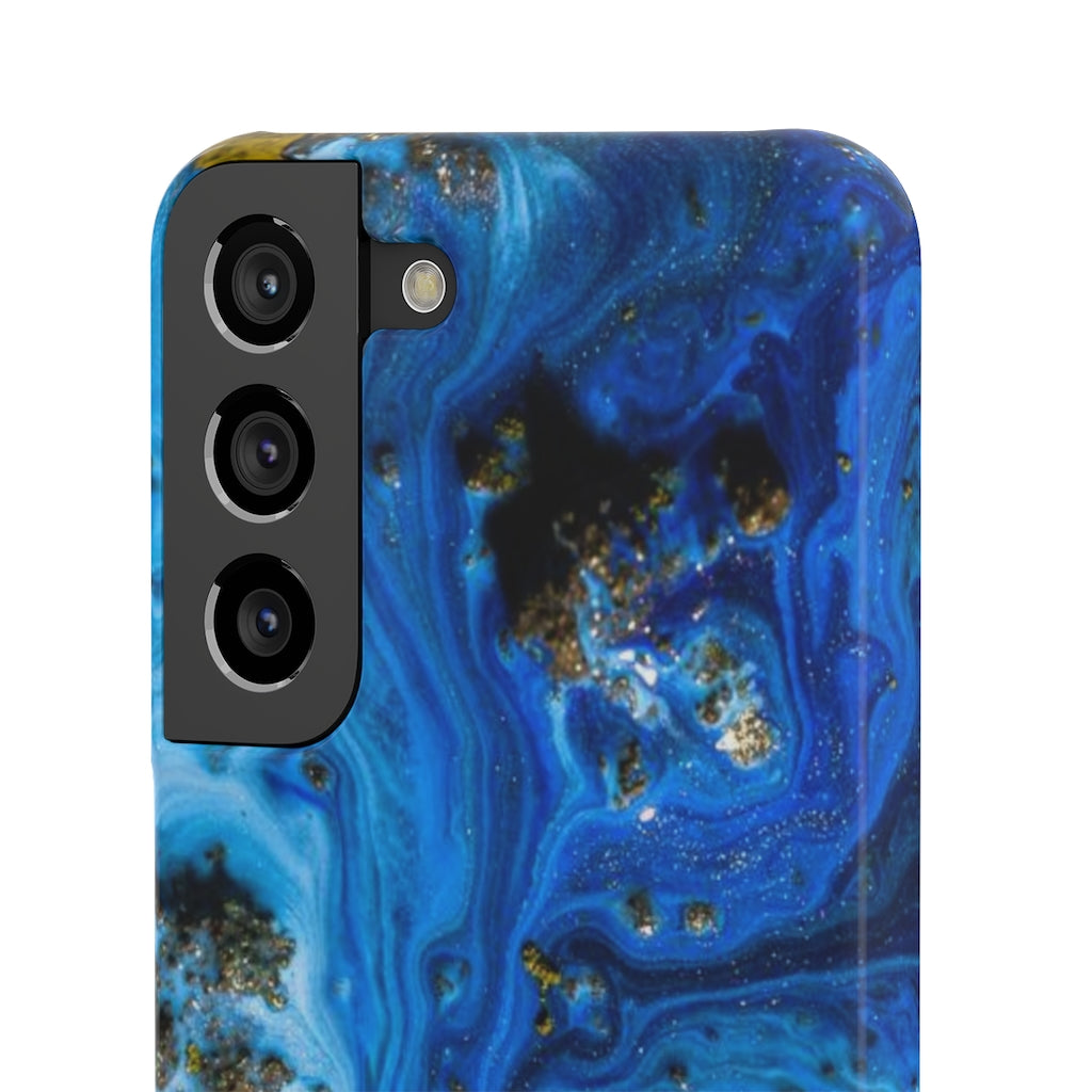 Blue Ice Melt Ink Art Android Case (Slim) Phone Case