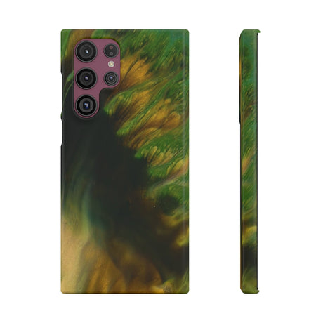 Green Forest Ink Art Android Case (Slim) Samsung Galaxy S22 Ultra Glossy Phone Case