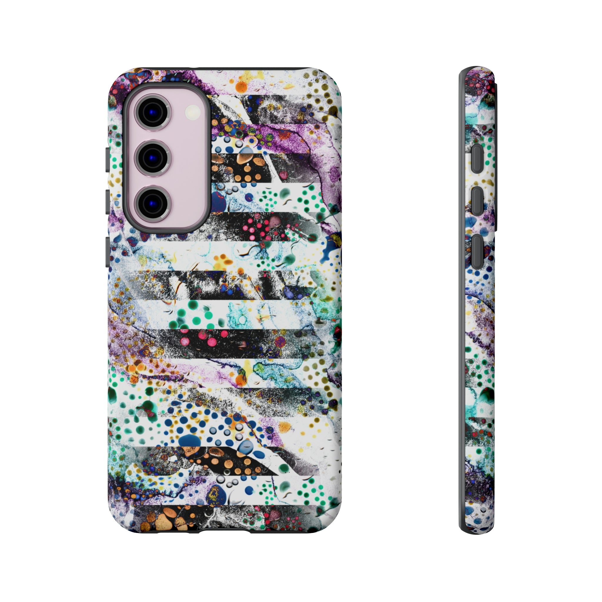 Abstract Green Purple Android Case (Protective) Samsung Galaxy S23 Plus Matte Phone Case