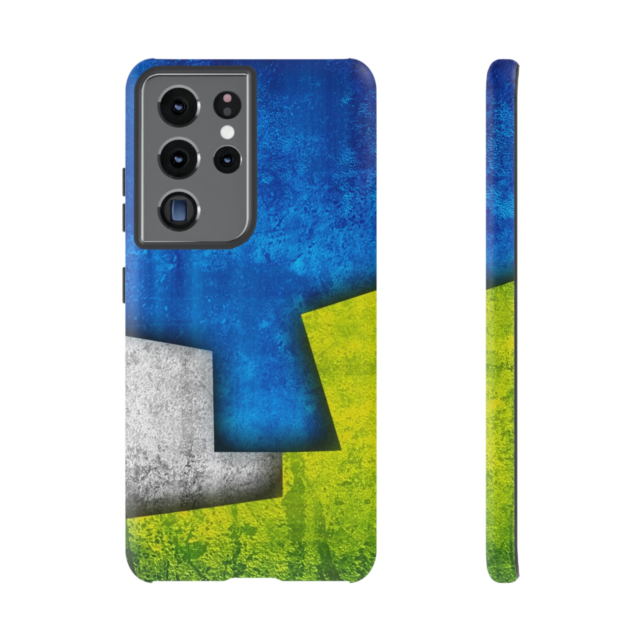 Blue Abstract Art Android Case (Protective) Samsung Galaxy S21 Ultra Matte Phone Case