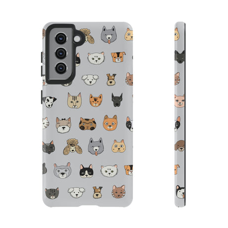 Cats n Dogs Pattern Android Case (Protective) Samsung Galaxy S21 Glossy Phone Case