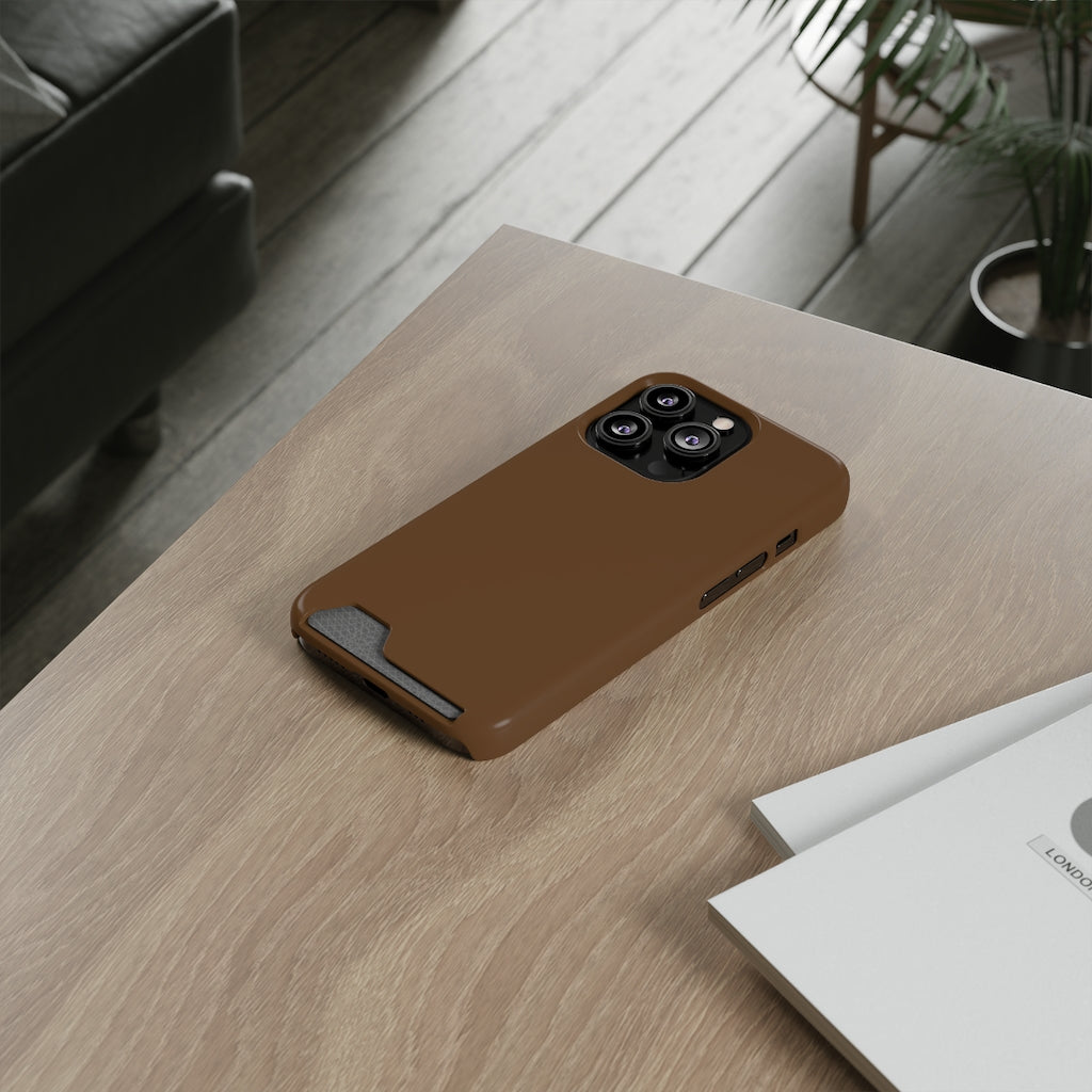 Dark Brown iPhone Case (Card) Phone Case