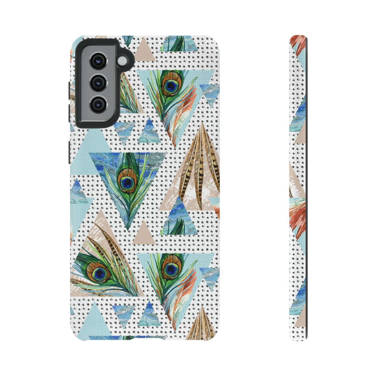 Peacock Feathers Android Case (Protective) Samsung Galaxy S21 Plus Matte Phone Case