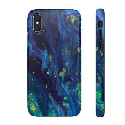 Green Opal Ink Art iPhone Case (Slim) iPhone X Glossy Phone Case