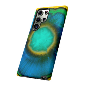 Neon Blue Ink Art Android Case (Protective) Phone Case