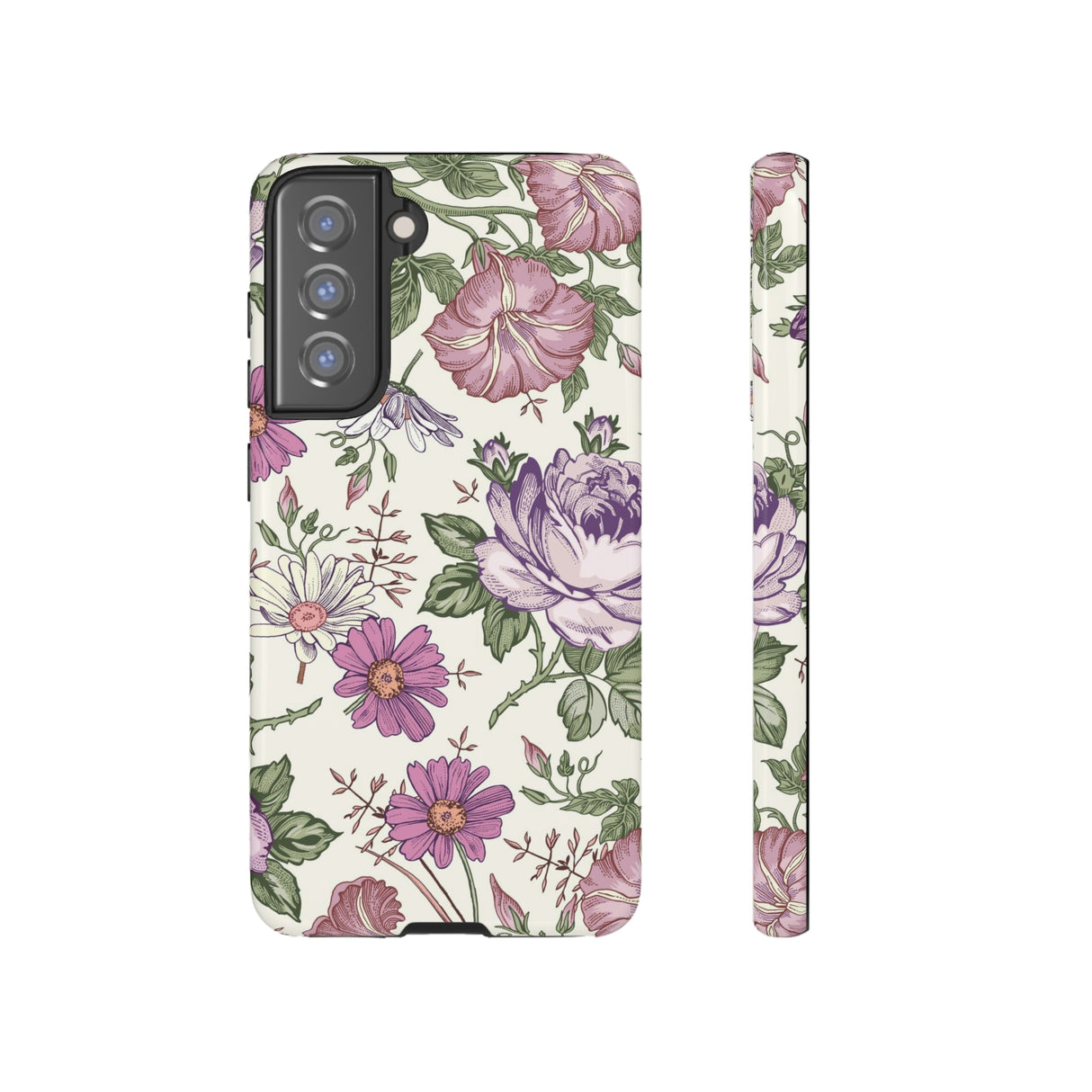 Pastel Vintage Flower Samsung Case (Protective) Samsung Galaxy S21 FE Glossy Phone Case