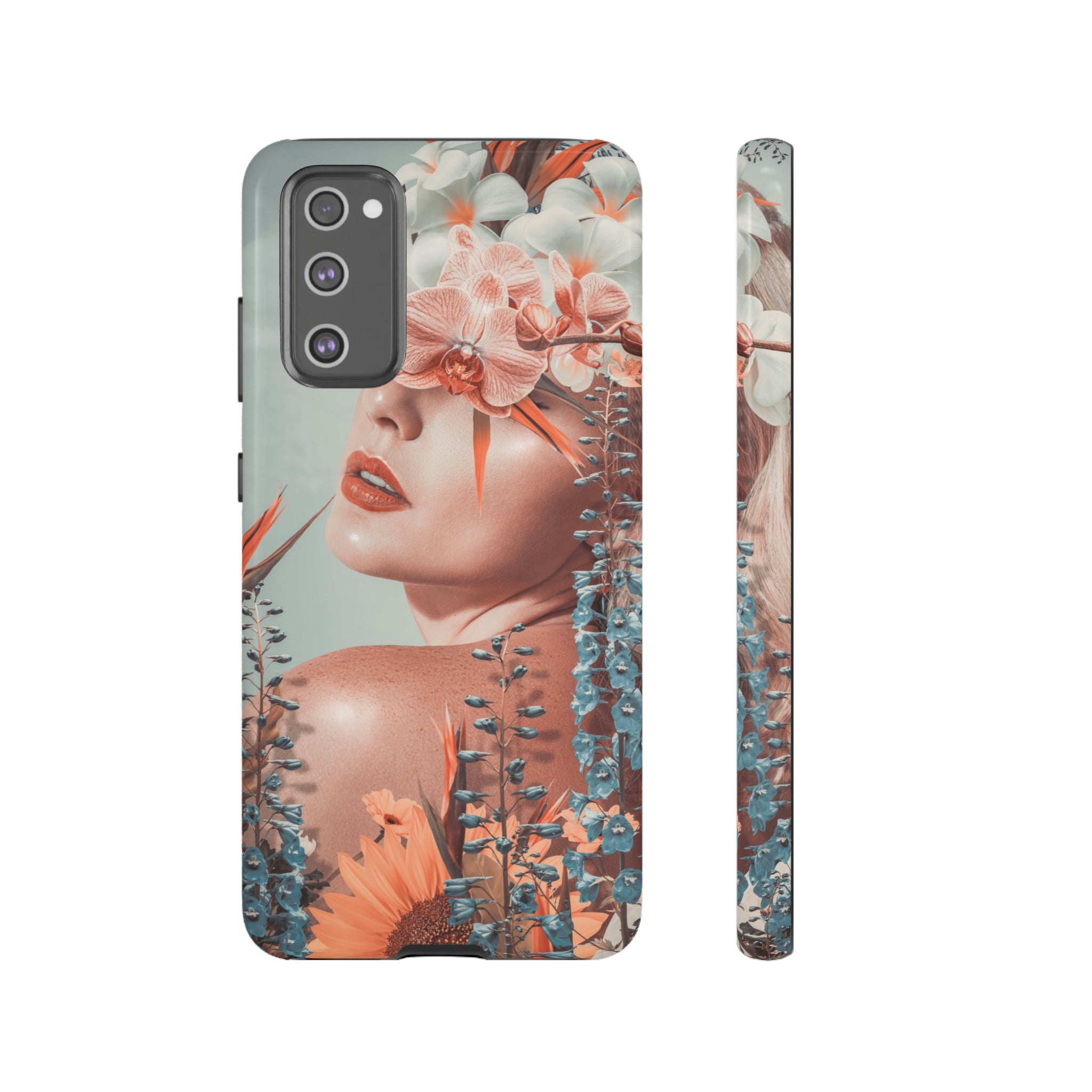 Contemporary Flowers Android Case (Protective) Samsung Galaxy S20 FE Glossy Phone Case