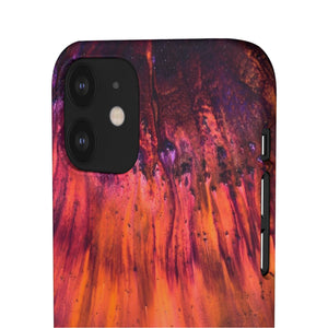 Orange Flow Ink Art iPhone Case (Slim) Phone Case