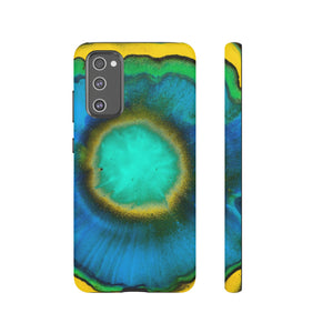 Neon Blue Ink Art Android Case (Protective) Samsung Galaxy S20 FE Matte Phone Case