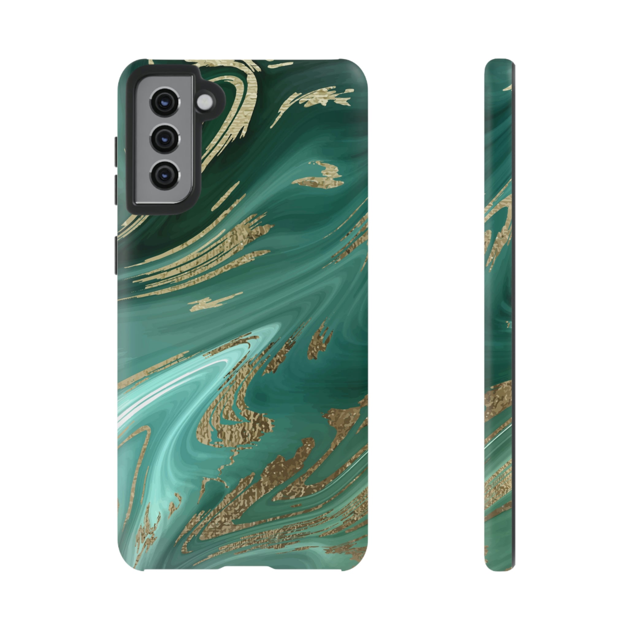 Green Marble Android Case (Protective) Samsung Galaxy S21 Plus Matte Phone Case