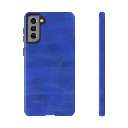 Abstract Blue Android Case (Protective) Samsung Galaxy S21 Plus Glossy Phone Case