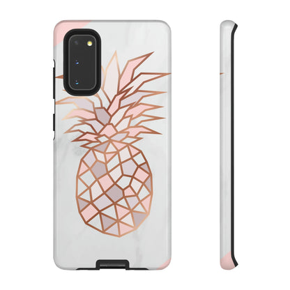 Pineapple Rose Gold Android Case (Protective) Samsung Galaxy S20 Glossy Phone Case