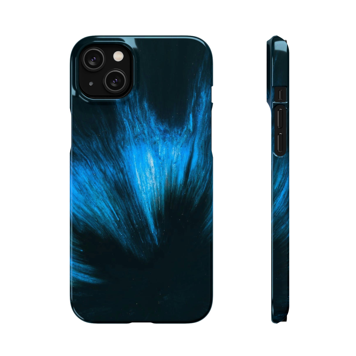 Midnight Shadow Ink Art iPhone Case (Slim) iPhone 14 Plus Glossy Phone Case