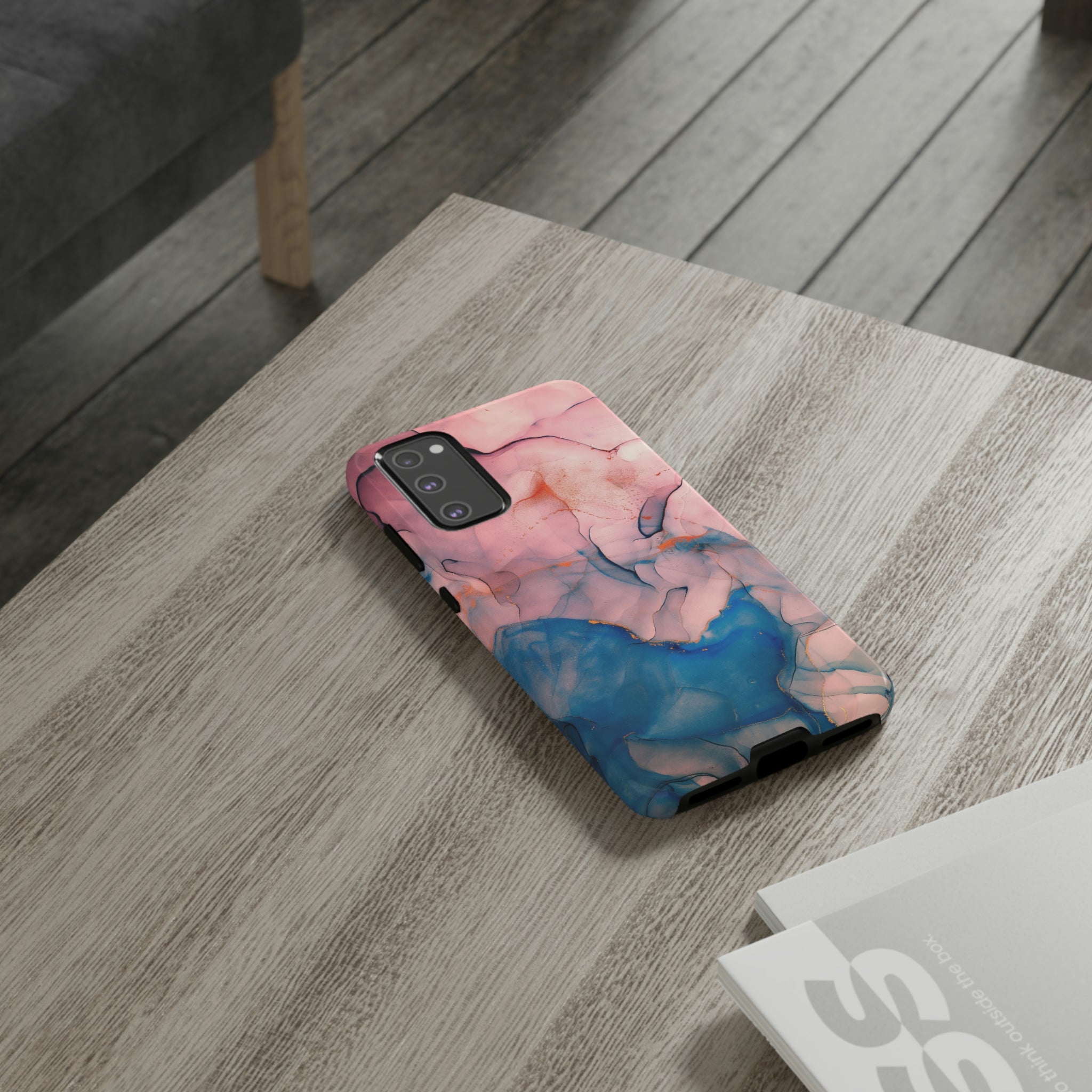 Pink Alcohol ink Marble Android Case (Protective) Phone Case