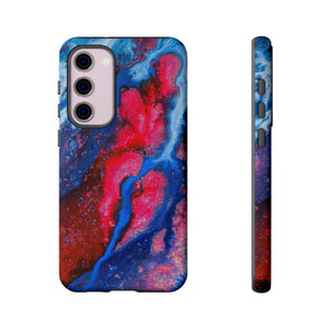 Red n Blue Ink Art Android Case (Protective) Samsung Galaxy S23 Plus Glossy Phone Case