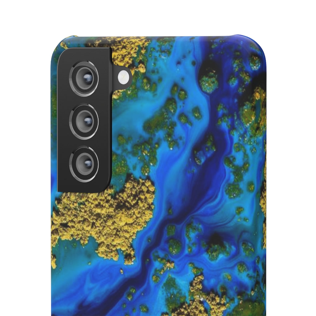 Blue Clear Ocean Ink Art Android Case (Slim) Phone Case