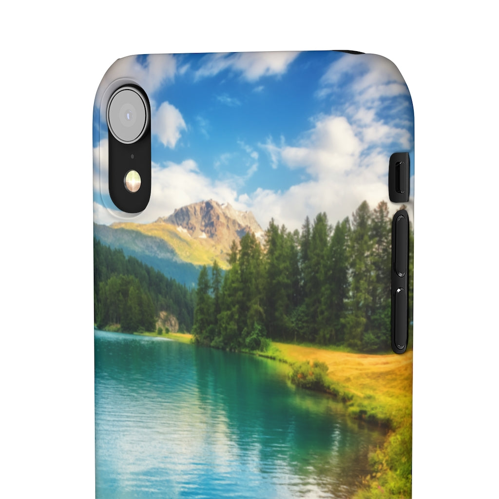 Fantastic Azure Alpine Lake Samsung/iPhone (Slim) iPhone XR Matte Phone Case