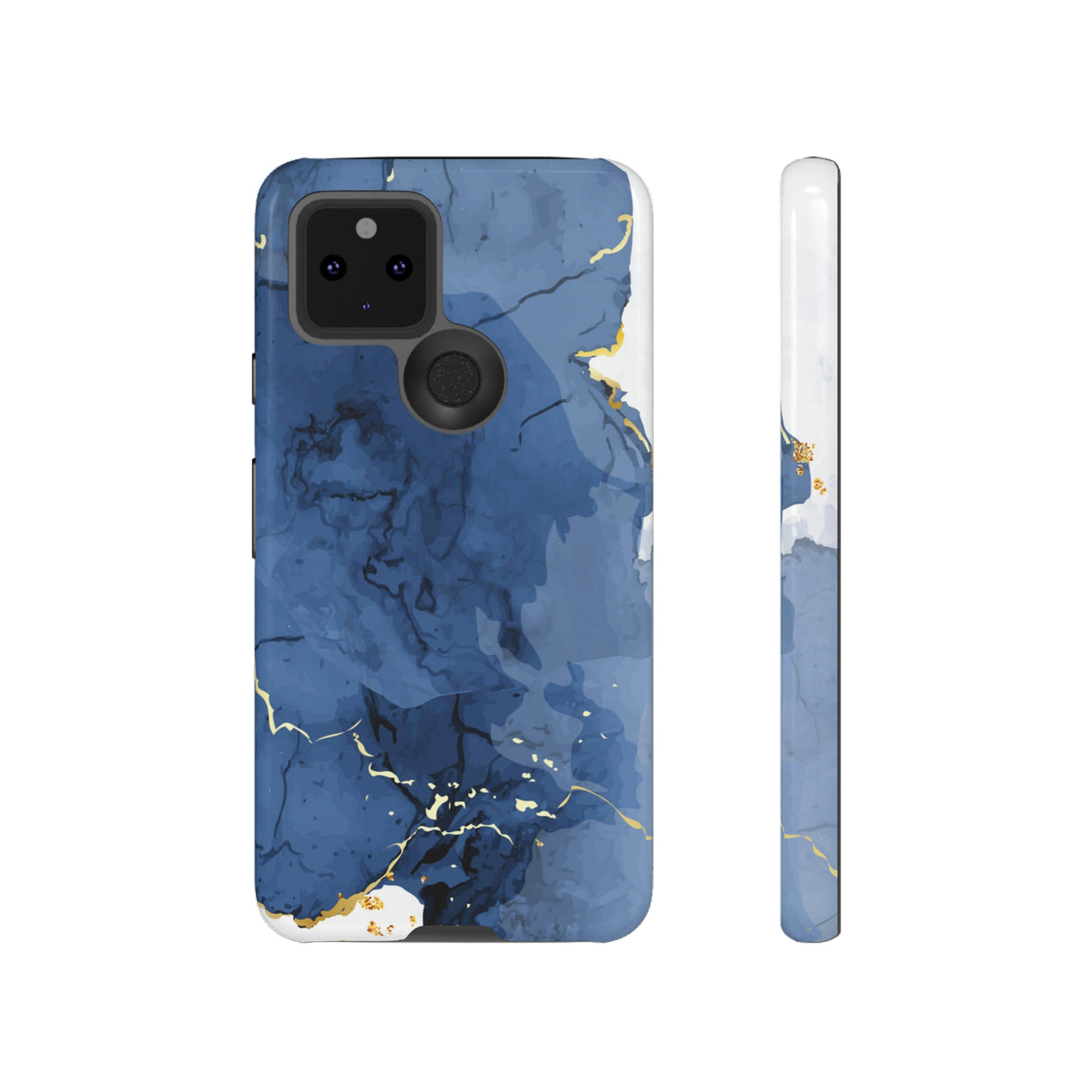 Classic Blue Watercolor Android Case (Protective) Google Pixel 5 5G Glossy Phone Case