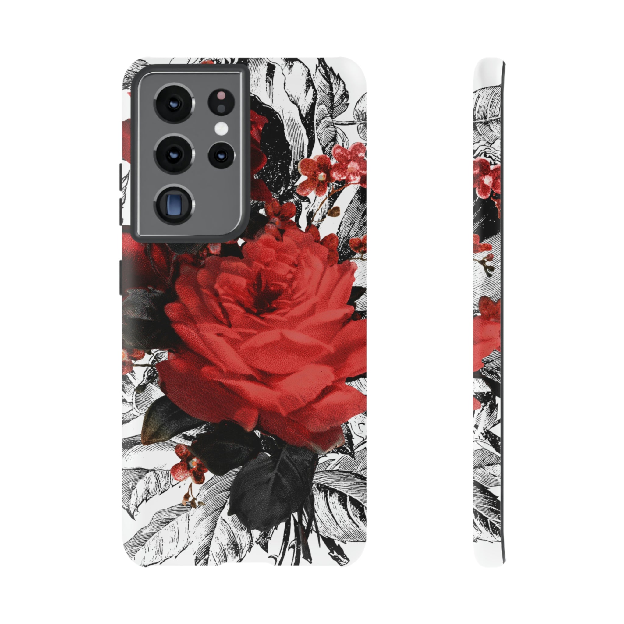 Cheruse Gothic Flower Samsung Case (Protective) Samsung Galaxy S21 Ultra Matte Phone Case