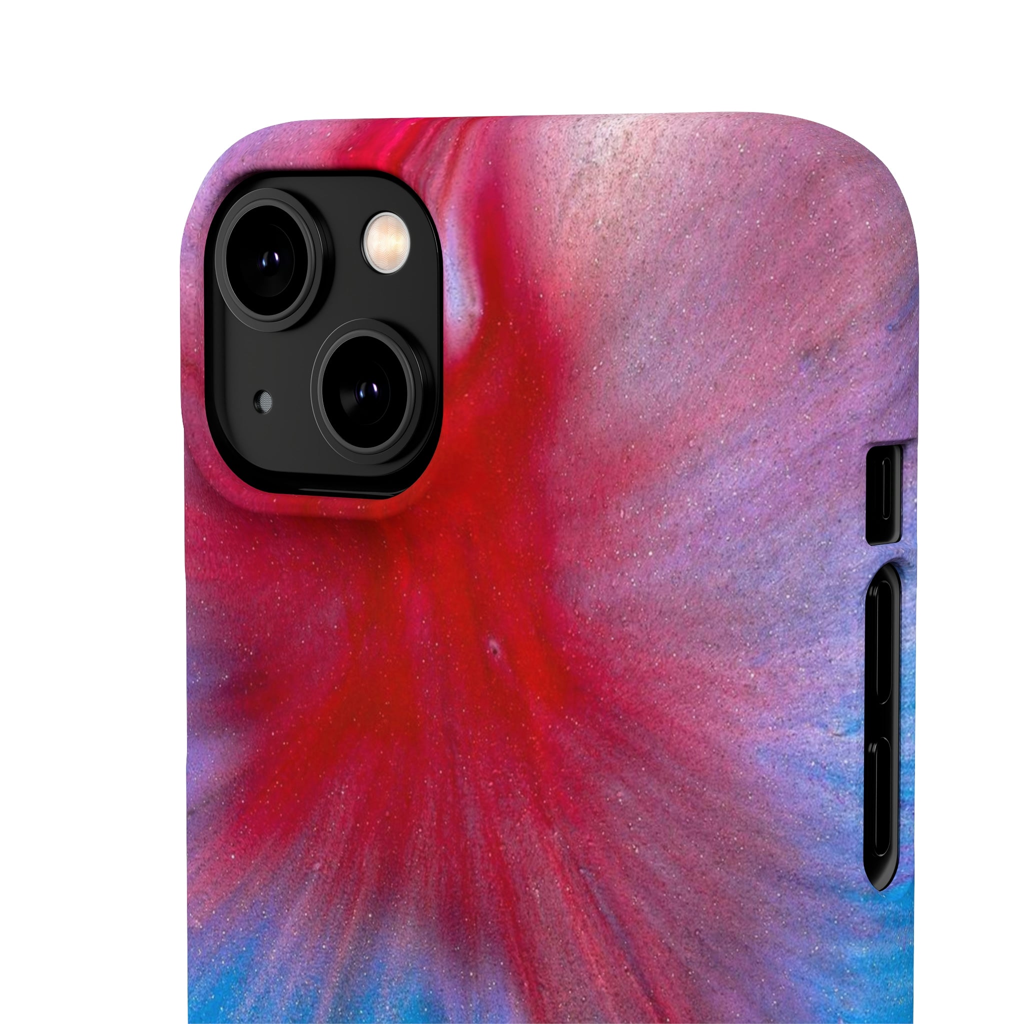 Red Warp Ink Art iPhone Case (Slim) Phone Case