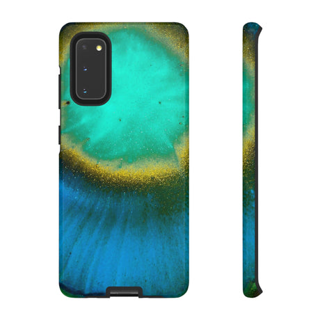 Green Yelly Ink Art Android Case (Protective) Samsung Galaxy S20 Glossy Phone Case