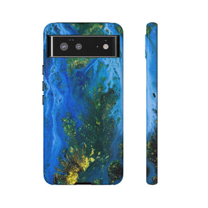 Blue Globe Ink Art Android Case (Protective) Google Pixel 6 Glossy Phone Case