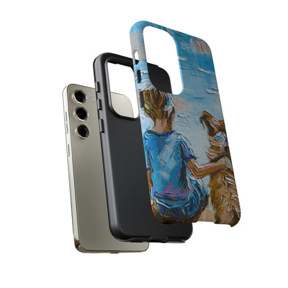 Boy with Dog Android Case (Protective) Phone Case