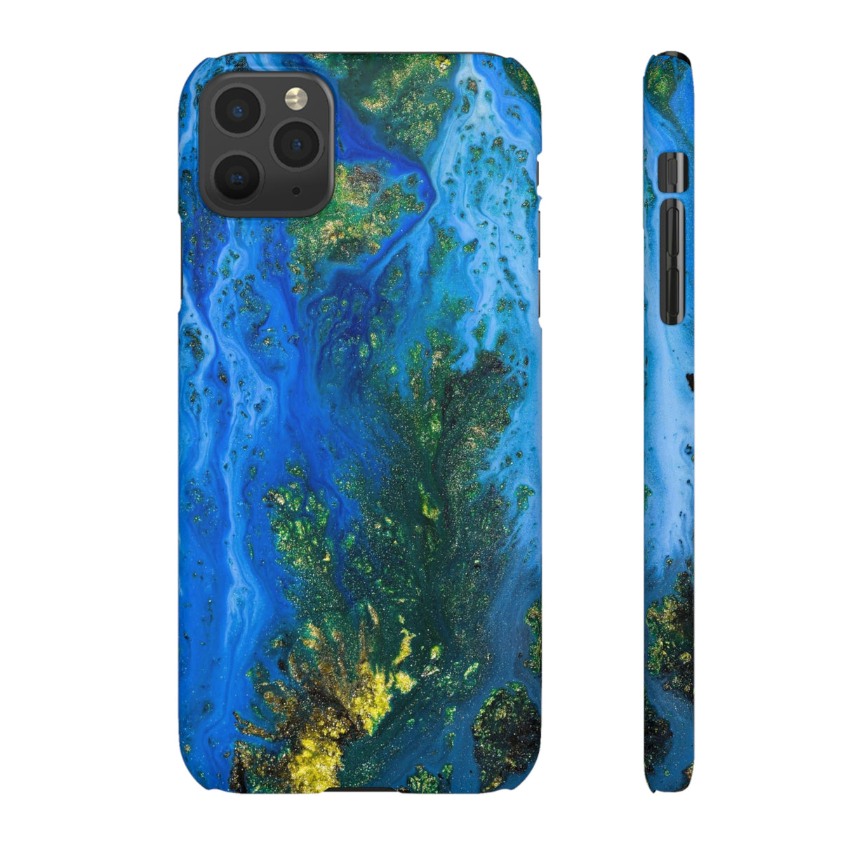 Blue Globe Ink Art iPhone Case (Slim) iPhone 11 Pro Max Matte Phone Case