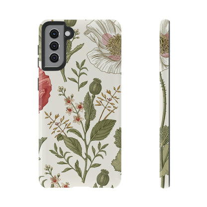 Poppy Vintage Flower Samsung Case (Protective) Samsung Galaxy S21 Plus Glossy Phone Case