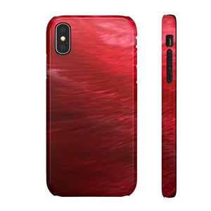 Red Feather Ink Art iPhone Case (Slim) iPhone X Glossy Phone Case