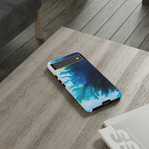 Blue Liquid Ink Art Android Case (Protective) Phone Case