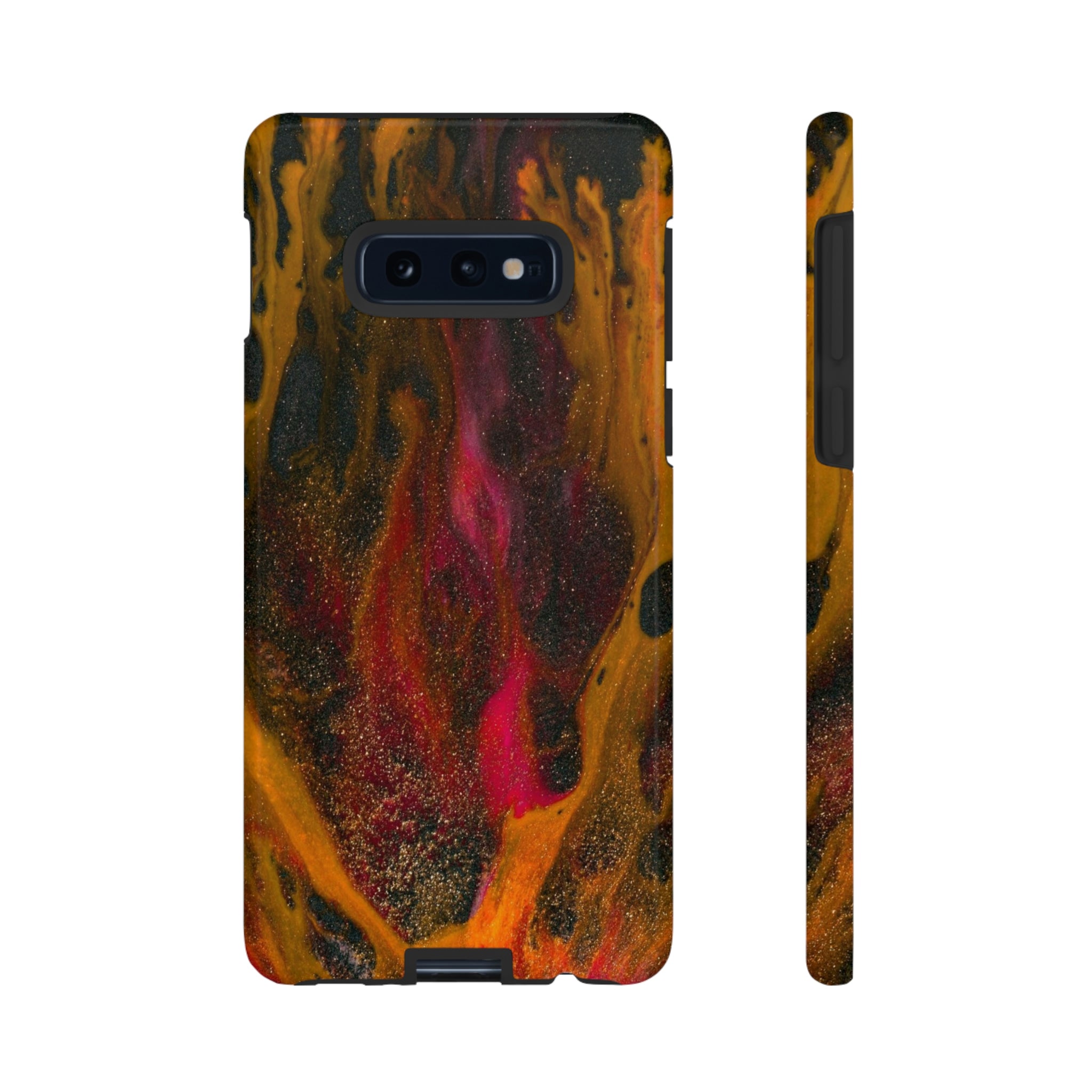 Bon Fire Ink Art Android Case (Protective) Samsung Galaxy S10E Glossy Phone Case